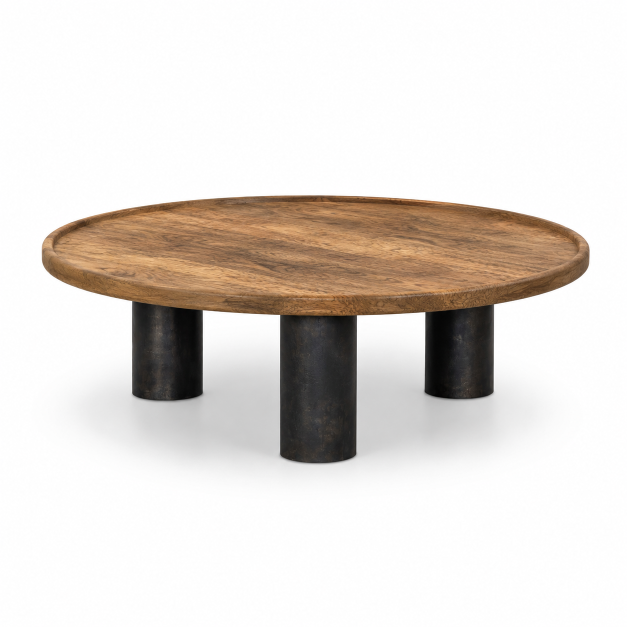 Round Coffee Table — Cylinder Legs